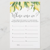 Waar waren we Waterverf Lemon Vrijgezellenfeest sp (Voorkant)