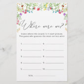 Waar waren we Wildflower Vrijgezellenfeest spel (Voorkant)