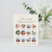 Waar waren ze 12 foto bruiloft Verloving spel (Staand voorkant)