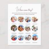 Waar waren ze 12 foto bruiloft Verloving spel (Voorkant)