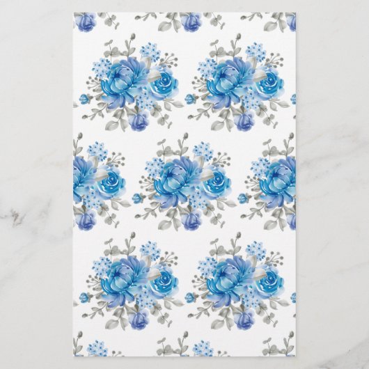 Waar waren ze? Blue Flower Game-kaart Flyer (Achterkant)