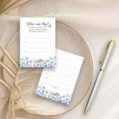 Waar waren ze Blue Wildflower antwoord Kaart