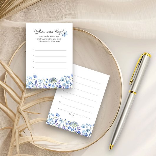 Waar waren ze Blue Wildflower antwoord Kaart