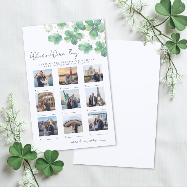 Waar waren ze Bridal Shower spel (Where Were They Game Bridal Shower)