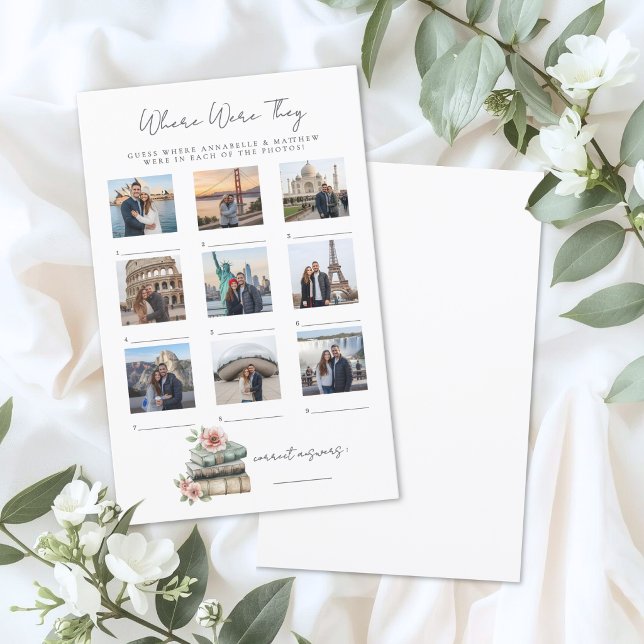 Waar waren ze Bridal Shower spelboekje (Where Were They Book Bridal Shower Game)
