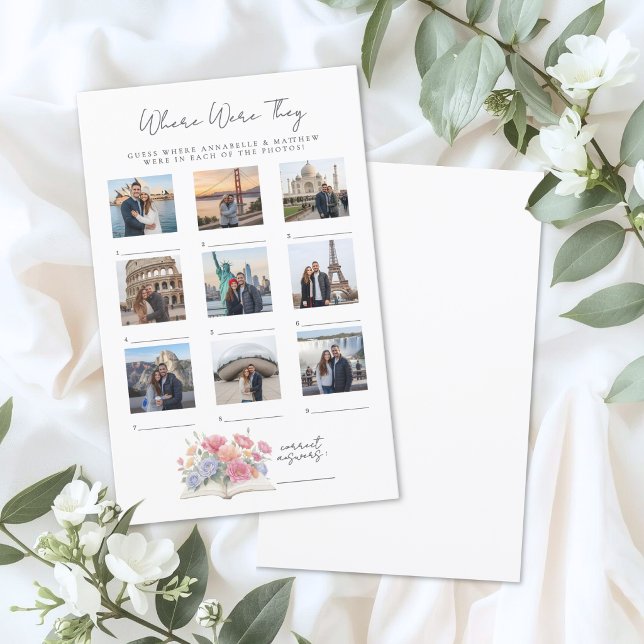 Waar waren ze Bridal Shower spelboekje (Where Were They Book Bridal Shower Game)