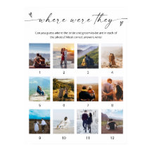 Waar waren ze bruidsspel Poster minimalistische fo