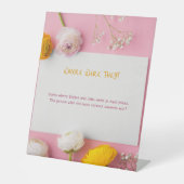 Waar waren ze? Bruidsspul spel Reclamebord Met Voetstuk (Voorkant)