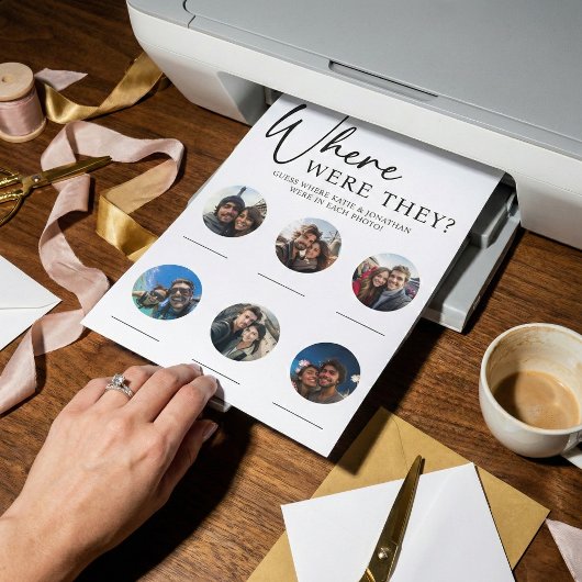 Waar waren ze bruiloft spel kaart