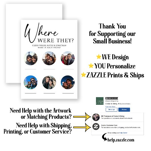 Waar waren ze bruiloft spel kaart