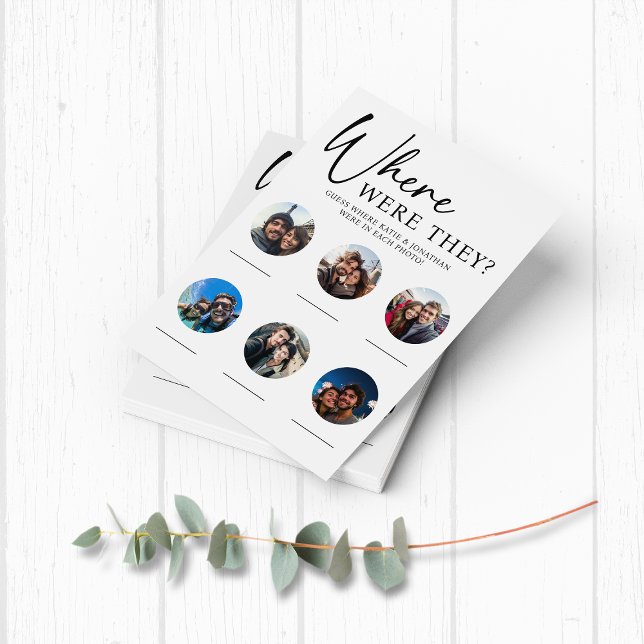 Waar waren ze bruiloft verloving partij spel (Where Were They Wedding Engagement Party Game)