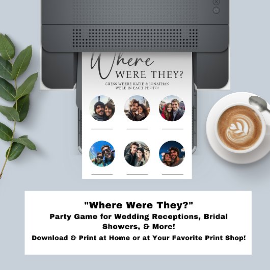 Waar waren ze bruiloft verloving partij spel poster