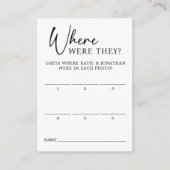 Waar waren ze bruiloft Verloving raden Kaart Notitiekaartje (Voorkant)