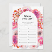Waar waren ze douchegame Bright Floral Kaart (Voorkant)