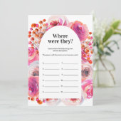 Waar waren ze douchegame Bright Floral Kaart (Staand voorkant)