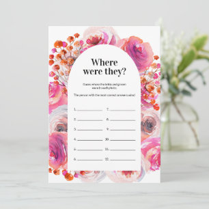 Waar waren ze douchegame Bright Floral Kaart
