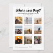 Waar waren ze foto gissen spel kaart (Voorkant)