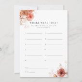 Waar waren ze Herfst Bloemen Vrijgezellenfeest spe Kaart (Voorkant)