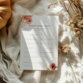 Waar waren ze Herfst Bloemen Vrijgezellenfeest spe Kaart