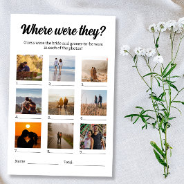 Waar waren ze leuk foto gissen spel flyer