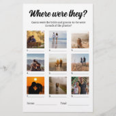 Waar waren ze leuk foto gissen spel flyer (Voorkant)