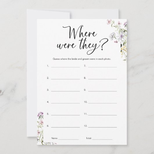 Waar waren ze minimalistisch Vrijgezellenfeest spe Kaart (Voorkant)