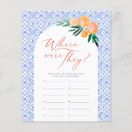 Waar waren ze Oranje Spritz Vrijgezellenfeest spel