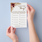 Waar waren ze? Pampas Grass Game Card Flyer (Hand)