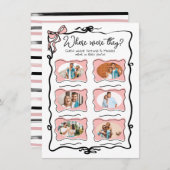 Waar waren ze Photo Hand getrokken Bow Bridal spel Kaart (Voorkant / Achterkant)