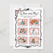 Waar waren ze Photo Hand getrokken Bow Bridal spel Kaart (Voorkant)