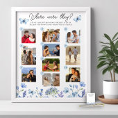 Waar waren ze spel 10 Foto Blauwe Wildbloem Poster