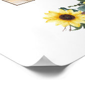 Waar waren ze spel Rustieke zonnebloem Poster (Hoek)