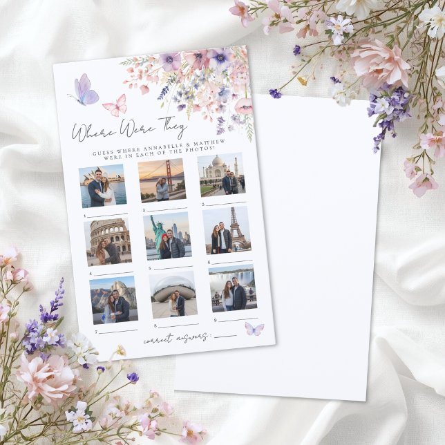 Waar waren ze Vlinder Wilde Bloem Bruidsdouche (Where Were They Butterfly Wildflower Bridal Shower)