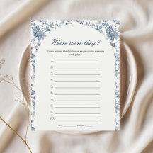 Waar waren ze Vrijgezellenfeest Game Blue Floral