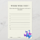 Waar waren ze Vrijgezellenfeest Game Butterfly Fly Flyer (Voorkant)