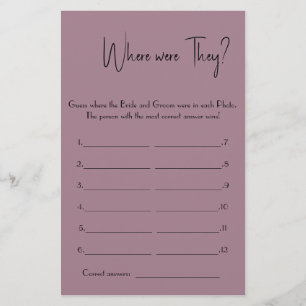 Waar waren ze? Vrijgezellenfeest Game Kaart Flyer