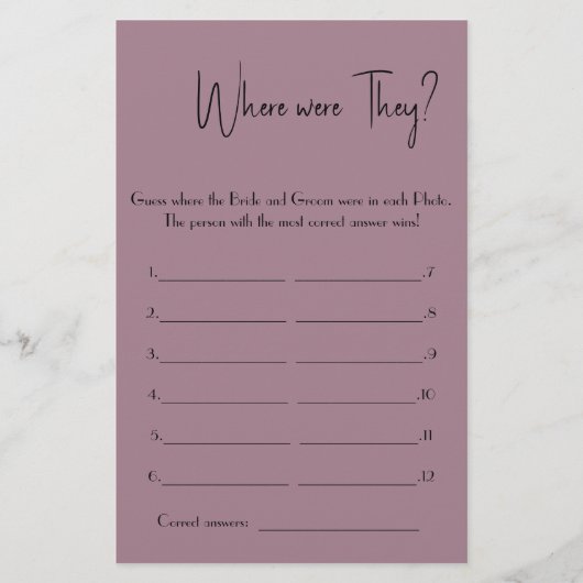 Waar waren ze? Vrijgezellenfeest Game Kaart Flyer (Voorkant)