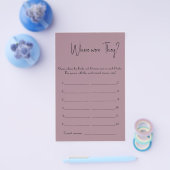 Waar waren ze? Vrijgezellenfeest Game Kaart Flyer (Enkel)