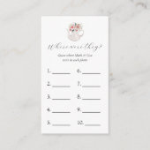 Waar waren ze? Vrijgezellenfeest game-kaart Informatiekaartje (Voorkant)