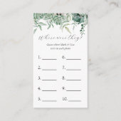 Waar waren ze? Vrijgezellenfeest game-kaart Informatiekaartje (Voorkant)