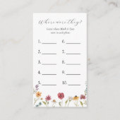 Waar waren ze? Vrijgezellenfeest game-kaart Informatiekaartje (Voorkant)