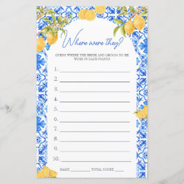 Waar waren ze Vrijgezellenfeest Game Main Squeeze