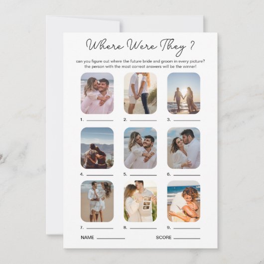 Waar waren ze Vrijgezellenfeest partij bruiloft sp Kaart (Voorkant)