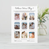 Waar waren ze Vrijgezellenfeest partij bruiloft sp Kaart (Staand voorkant)