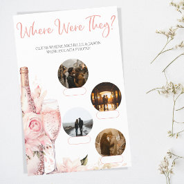 Waar waren ze Vrijgezellenfeest Party Game Pink