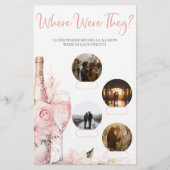 Waar waren ze Vrijgezellenfeest Party Game Pink (Voorkant)