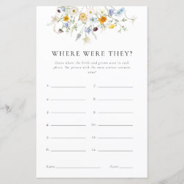 Waar waren ze Vrijgezellenfeest spel