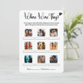Waar waren ze Vrijgezellenfeest spel Elegant bruil Kaart (Staand voorkant)