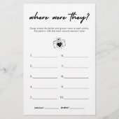 Waar waren ze Vrijgezellenfeest spel Flyer (Voorkant)