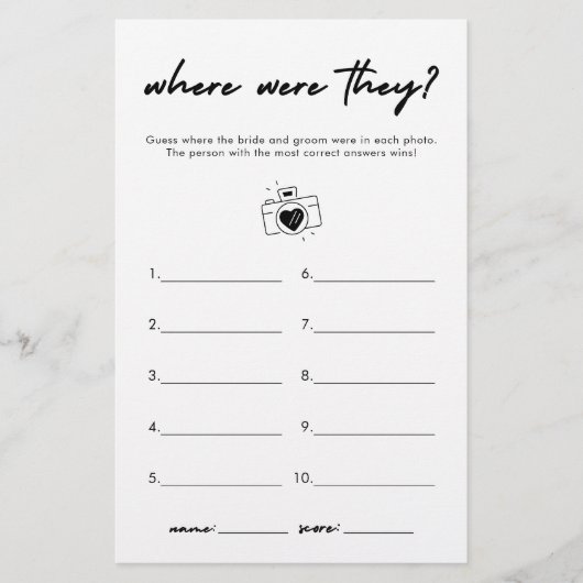 Waar waren ze Vrijgezellenfeest spel Flyer (Voorkant)